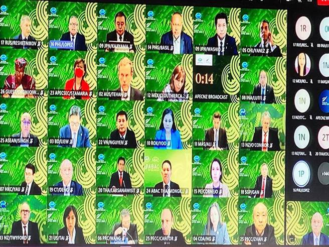 （APEC贸易部长会议以视讯方式举行。图／政院经贸办提供）
