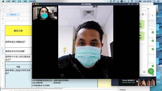 許多菲籍移工習慣以他加祿語溝通，移民署苗栗服務站發動通譯來協助疫調。（移民署苗栗服務站提供／謝明俊苗栗傳真）