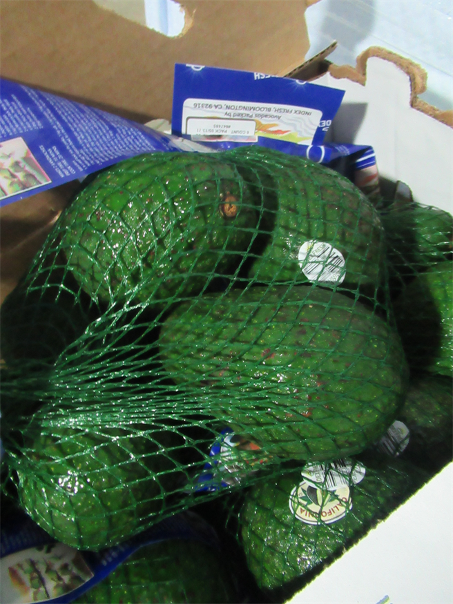 好市多引进的酪梨半年内已有六次违规，食药署不排除暂停引进。（食药署提供）