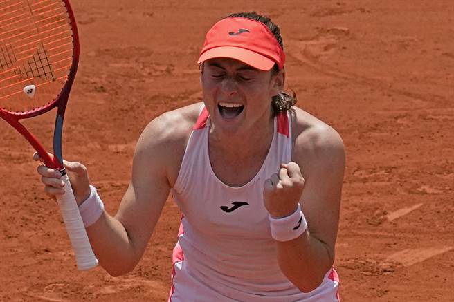 斯洛维尼亚女将席丹塞珂生涯首闯四大赛女单4强。（美联社）