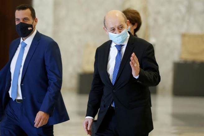 法國外交部長勒德里安（Jean-Yves Le Drian）。（路透社）