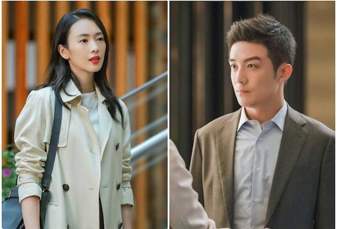 童瑶（左图）、李泽锋饰演夫妻。八大提供