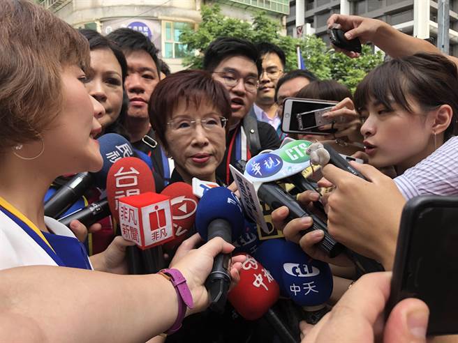 國民黨前主席洪秀柱。（趙婉淳攝）