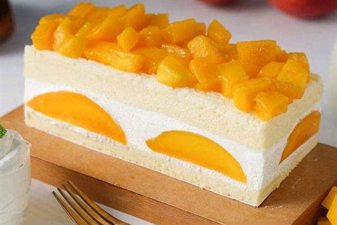 ▲基隆温莎堡烘焙坊_极品芒果长蛋糕。　图：基隆温莎堡烘焙坊╱提供