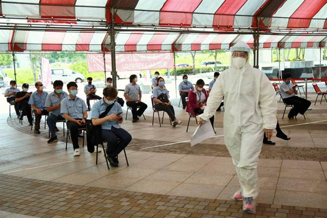 台中市政府在精密科學園區內有設置快篩站。（台中市政府提供／張妍溱台中傳真）