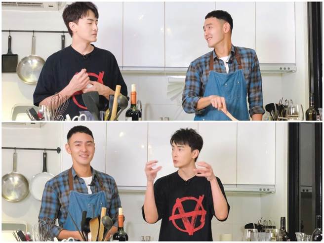 阮經天（左）上鄭元暢的YT頻道節目。（最大國際娛樂提供）