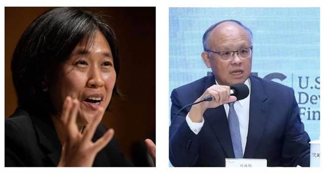 美国贸易代表戴琪与我国政务委员邓振中昨天视讯会议，双方敲定要在数周内召开第十一届台美贸易暨投资架构协定（TIFA）会谈。（取自AIT脸书）