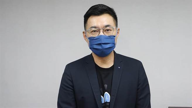 國民黨主席江啟臣今天以影片方式答覆媒體提問。（國民黨提供）