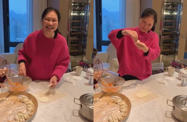 徐妈妈晒影片，网友听到疑似大S的声音。（图／取自新浪娱乐）