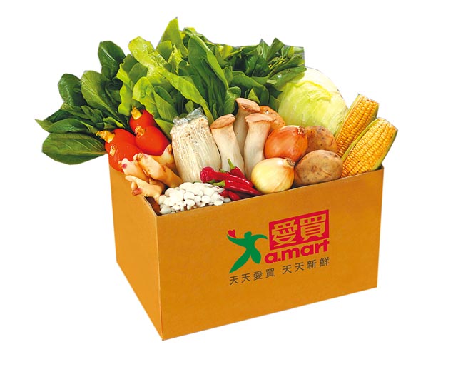 愛買「防疫蔬菜箱」，每人限購2箱，499元。（愛買提供）