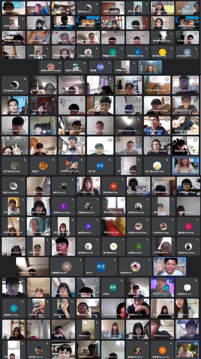 弘文中学将200组专题成果发表改为线上进行，500多位师生分16个场次进行发表与交流。（弘文中学提供／王文吉台中传真）