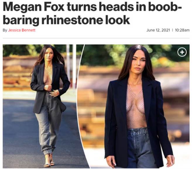 梅根福克斯现身洛杉矶，穿搭风格大胆。（图／翻摄自Page Six）