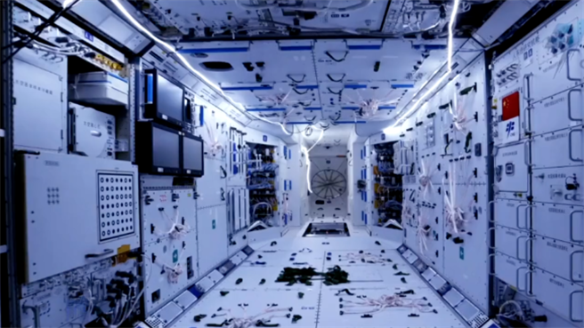 太空站舱内布局。（来源：中国航天科技集团）