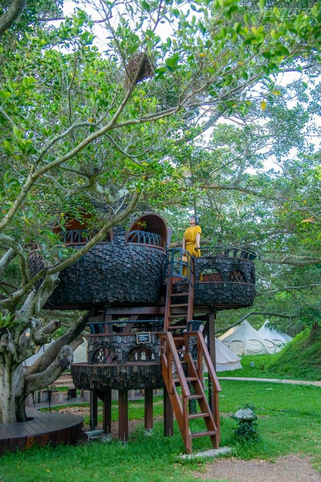 好夢里園區內的3座樹屋都很值得爬上去冒險。(圖／行遍天下提供)