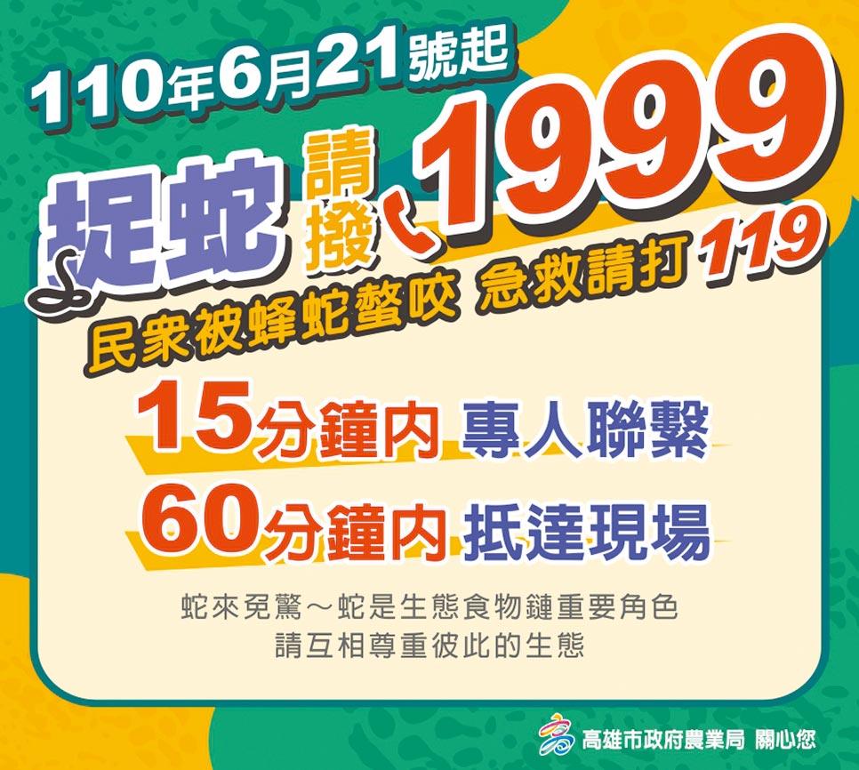 高雄農業局捕蜂捉蛇預計年花2000萬 地方新聞 中國時報