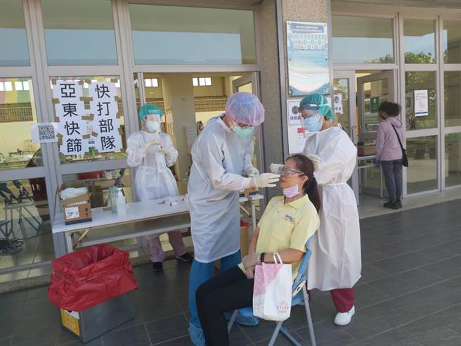 今天金山区持续扩大快筛。（金山区公所提供）