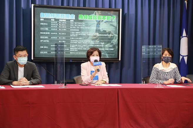 国民党今天举行「蔡政府纾困涵盖率不足，纾困孤儿无以为继！」记者会。（国民党提供）