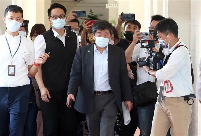 衛福部長陳時中出席立院朝野協商。（趙雙傑攝）