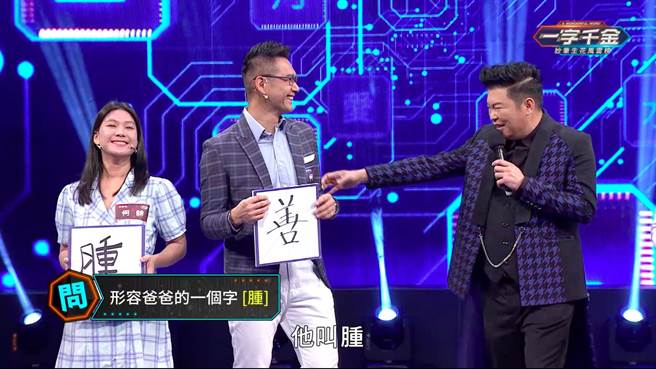 何戎（中）被女儿何馡说很「肿」，主持人曾国城认为她太严苛。 （公视提供）