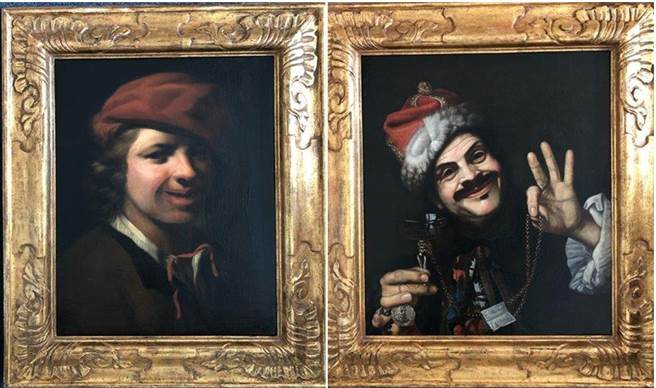 德國中南部高速公路一處垃圾桶發現2幅珍貴的17世紀油畫真品，分別出自於荷蘭藝術家霍格斯特倫（Samuel van Hoogstraten）及義大利畫家貝羅提（Pietro Bellotti）。（圖／擷取自科隆警察局官方推特）
