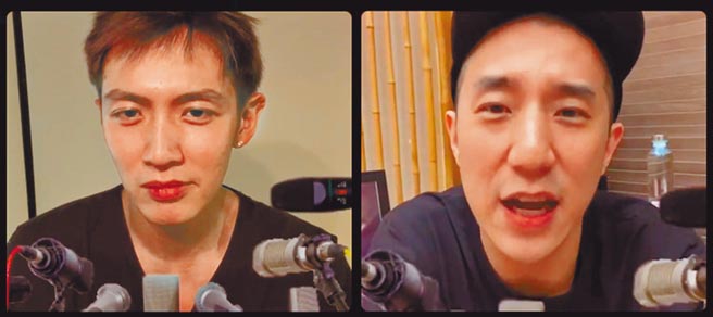 房祖名（右）與柯震東日前在直播中合體道歉。（摘自IG）