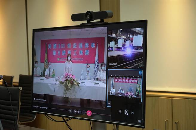 受到疫情影响，台船公司承作财政部关务署新造第2艘新型100吨级巡缉艇，开工典礼日前改採线上视讯方式进行。（台船提供／柯宗纬高雄传真）