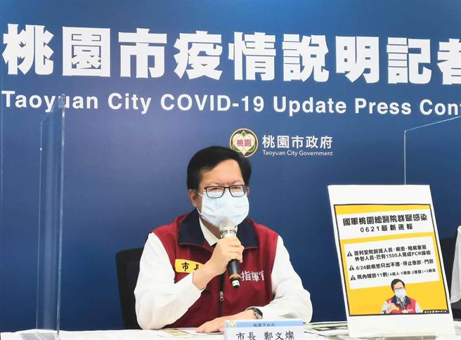 桃園市長鄭文燦21日表示，628三級管制應該會延長。(蔡依珍攝)