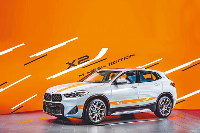 BMW X2 M Mesh Edition外观拥有相当吸睛的专属对比色车身彩绘及轮圈，售价188 万元。（汎德提供）