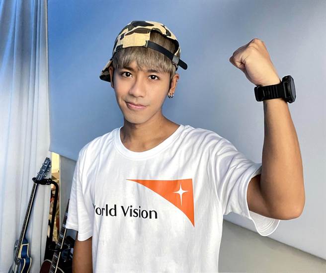 鼓鼓首次担任飢饿三十代言人：我们还可以做更多。(台湾世界展望会提供)