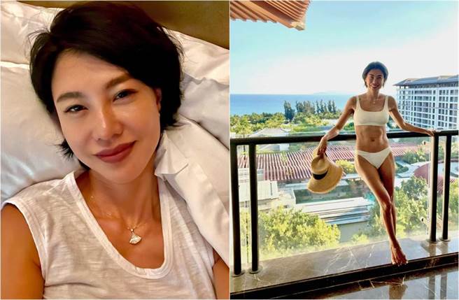 徐晓晰不只冻龄有术，有运动习惯的她，身材曲线前凸后翘，整体状态超不科学。（图／取材自徐晓晰脸书）