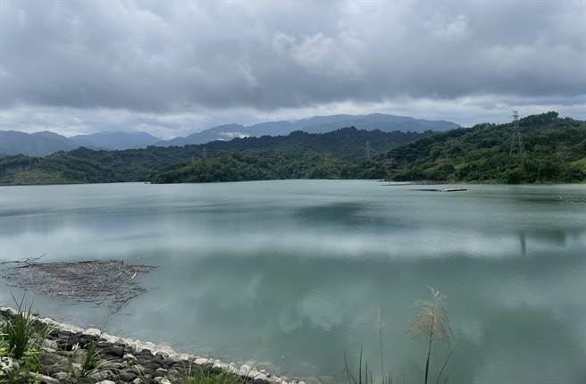 連日降雨雲林縣湖山水庫逼近滿水位，至少用到今年10月。（張朝欣攝）