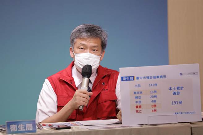 台中市衛生局長曾梓展證實，疾管署已有條件放寬疫苗開瓶後殘劑讓非一到六類民眾接種。（台中市政府提供／馮惠宜台中傳真）