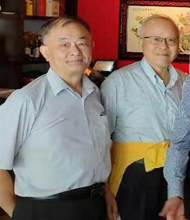 习贤德（左）5/12甫与作者（右）等好友相聚留影，无奈造化弄人，习贤德于5/21遽然辞世。（作者提供）