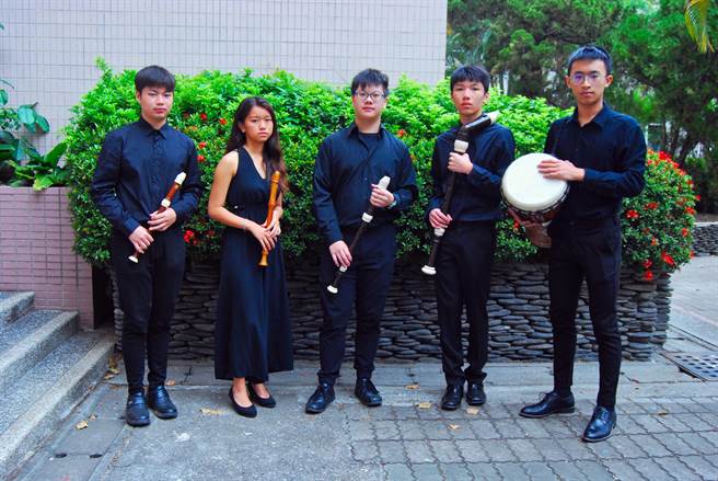 台东5名国、高中男、女孩组成直笛重奏团，将在8月初试啼声，举办音乐会。（李幸安提供／庄哲权台东传真）