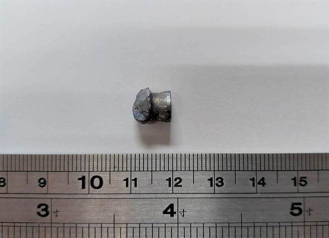 动保处将犬只尸体带回解剖，在犬只体内取得铅弹弹头。(高雄市农业局提供／林雅惠传真)