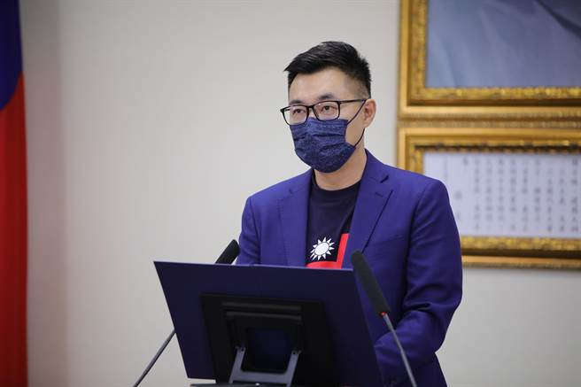 国民党主席江启臣下午主持中常会。（国民党提供）