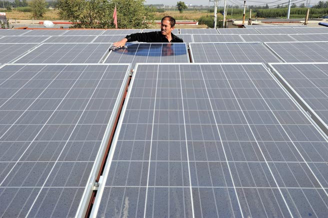 多晶硅是制造太阳能面板的主要材料。图／中新社