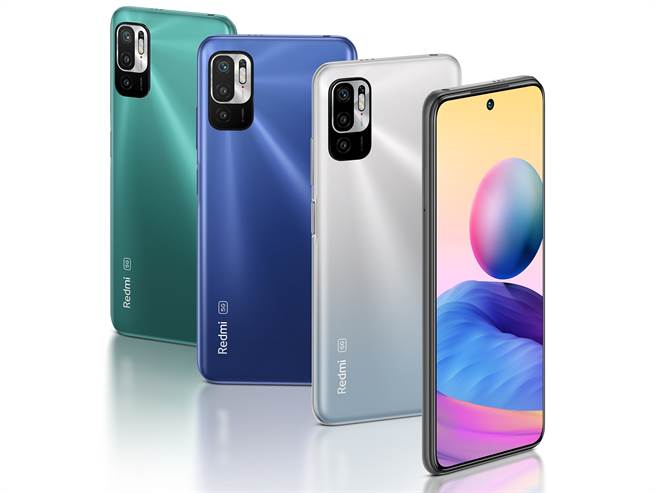 Redmi Note 10 5G于7月1日起，于中华电信、远传电信、台湾之星、亚太电信全面开卖。（小米提供／黄慧雯台北传真）

