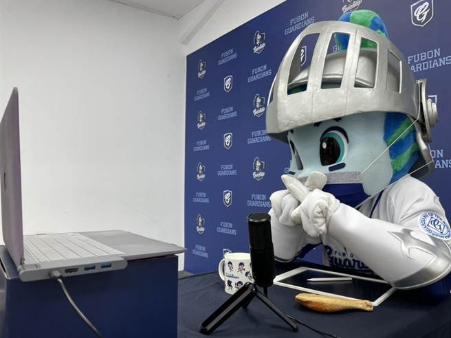 富邦悍将吉祥物富蓝奇。（富邦悍将提供）