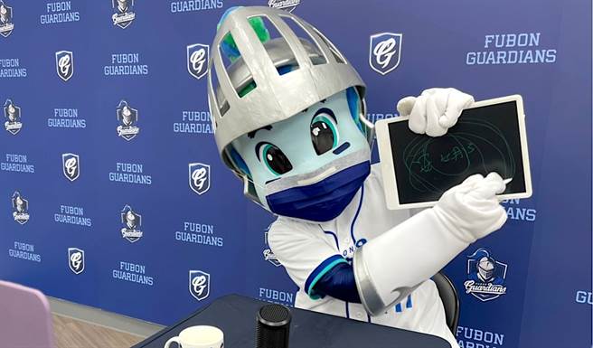 富邦悍将吉祥物富蓝奇。（富邦悍将提供）