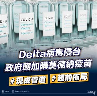 Delta病毒入侵 江啟臣籲政府以現成管道加購莫德納疫苗