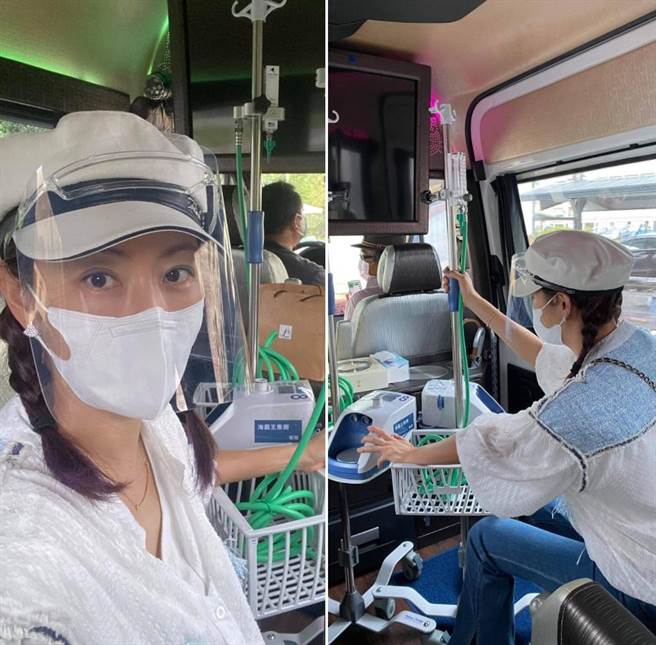 贾永婕调到HFNC准备送往部立医院。（摘自脸书）