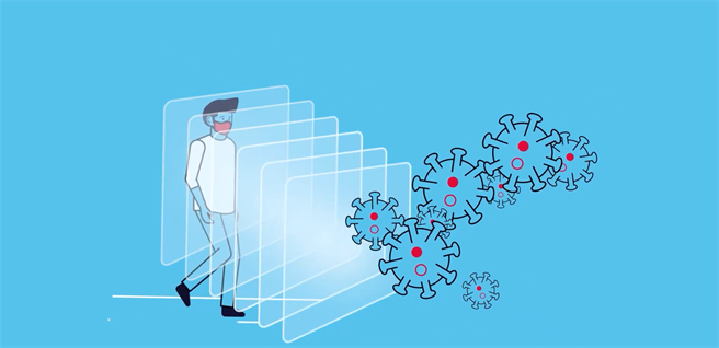 疫情下MWC 2021在西班牙巴赛隆纳开展，各项防疫措施到位。（摘自YouTube）