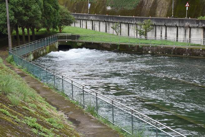 南庄田美堰水量丰沛，每天维持供水47万吨进入大南埔圳。（谢明俊摄）