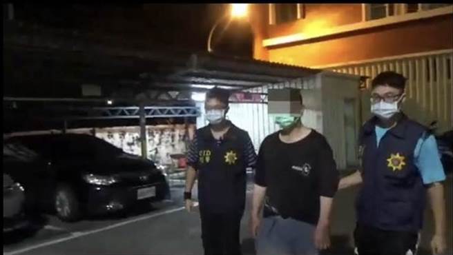 警方昨晚於新興區忠孝一路將彭嫌約談到案。(警方提供／林雅惠傳真)

