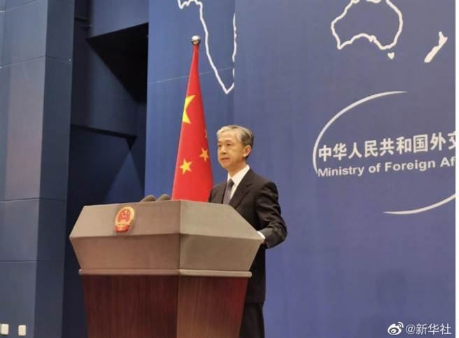 大陆外交部发言人汪文斌。取自新华社