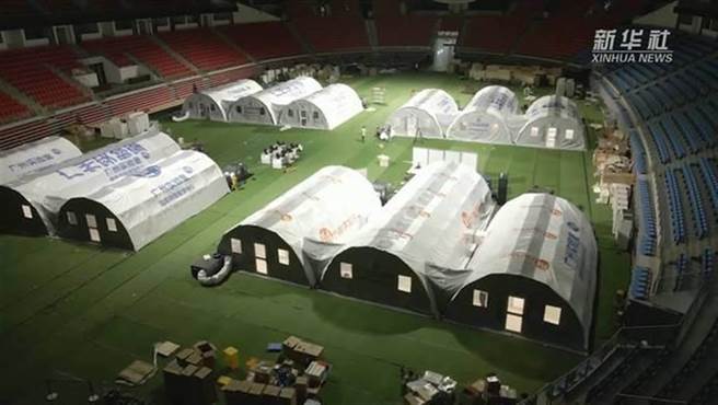 廣州「獵鷹號」氣膜方艙實驗室。（新華社）
