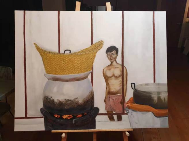 蔡明亮畫出電影《日子》裡的重要情景。（汯呄霖電影提供）