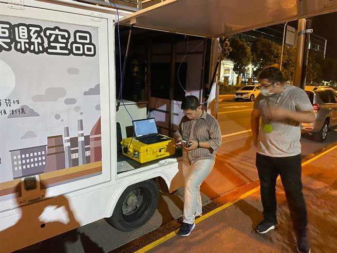 苗栗县环保局所打造的移动式空气品质监测车，可迅速赶往现场检测空气品质。（苗栗县政府环保局提供／谢明俊苗栗传真）