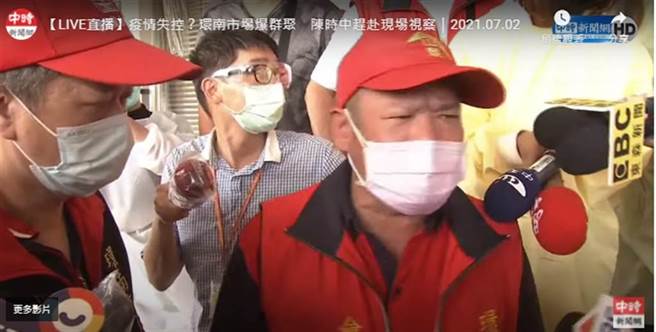 環南市場自治會長林勝東。（取自中時新聞網直播）